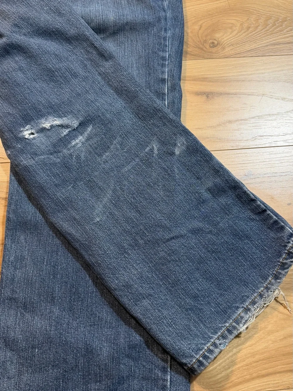 Carhartt Mens Relaxed Fit Dark Wash Blue Denim Straight Jeans 5-Pocket